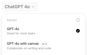 ChatGPT又推出新版本:ChatGPT 4o with canvas