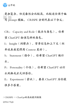 ChatGpt的高效提问框架:CRISPE