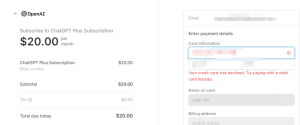 Your credit card was declined.Try paying with a debit card instead.怎么办?