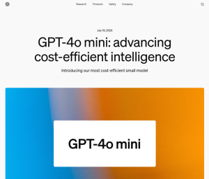 GPT-4o mini有什么用?与GPT4-o比有啥不同呢?